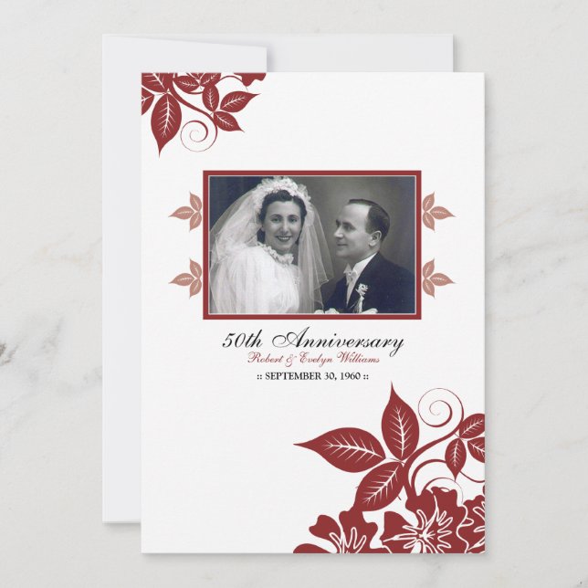 Invitation du Parti des fleurs (rouge) (Devant)