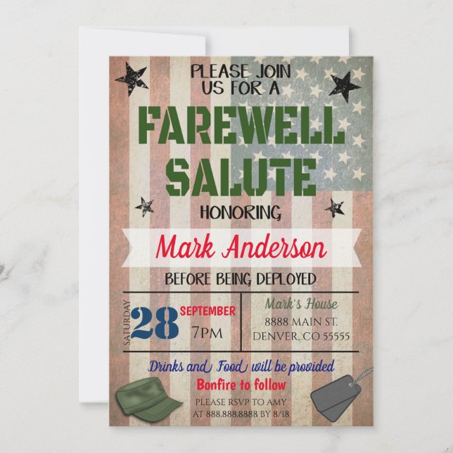 Invitation du parti des soldats d'adieu (Devant)