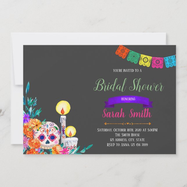 Invitation du parti Dia de los Muertos (Devant)