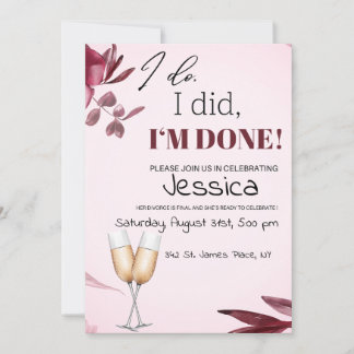 Invitation du parti Divorce