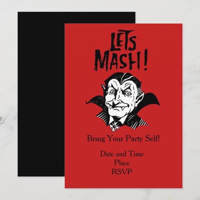 Invitation du parti Dracula (Devant / Derrière)