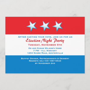 Invitation du Parti électoral rouge, blanc et bleu