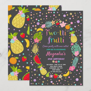 Invitation du Parti Frutti à deux tti 2e fête d'an