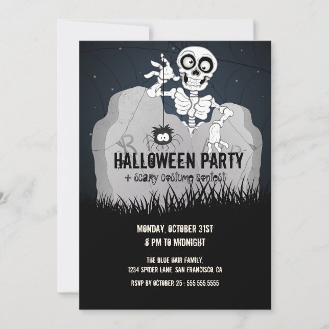 Invitation du parti Halloween (Devant)