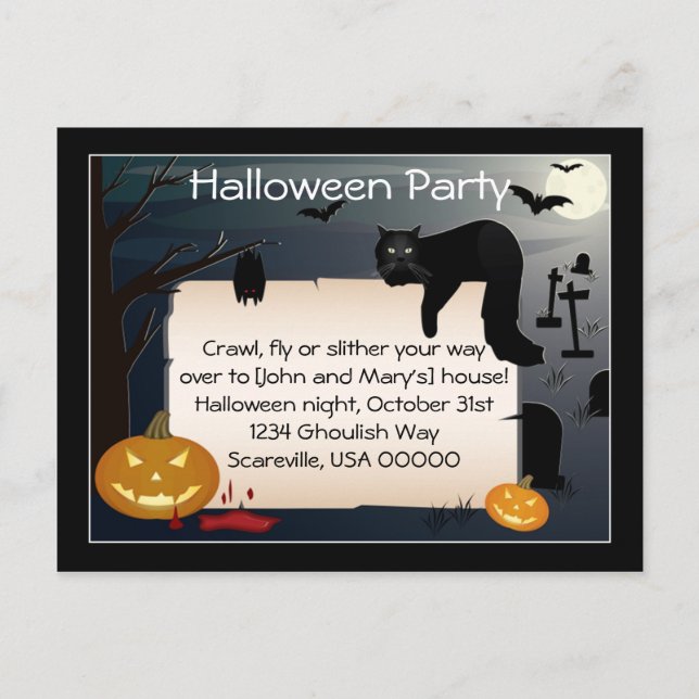Invitation du parti Halloween (Devant)