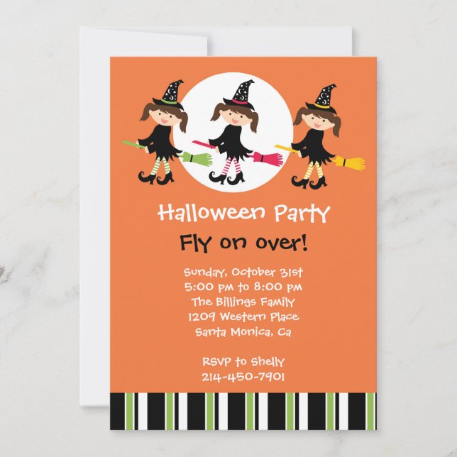 Invitation du parti Halloween (Devant)