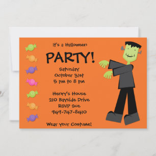 Invitation du parti Halloween