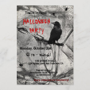 Invitation du parti Halloween