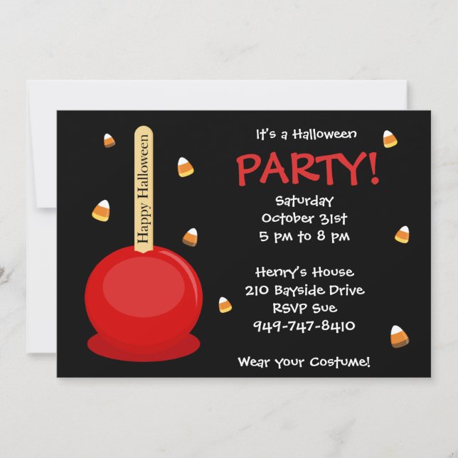 Invitation du parti Halloween (Devant)