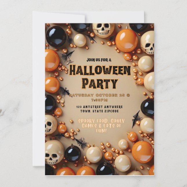 Invitation du parti Halloween (Devant)