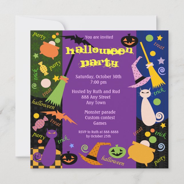 Invitation du parti Halloween 0001 (Devant)