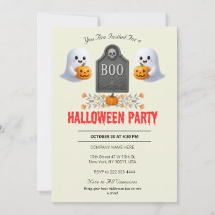 Invitation du parti Halloween du bureau éffrayant