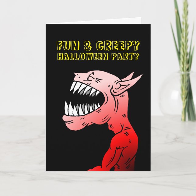Invitation du parti Halloween Ghouls (Devant)