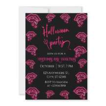 Invitation du parti Halloween Neon Vampire