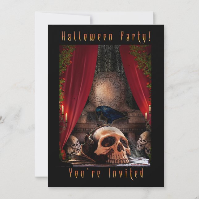 Invitation du parti Halloween - Ravens Den (Devant)