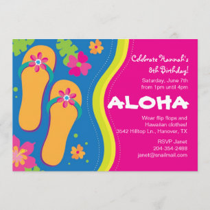 Invitation du parti Hawaiian Luau