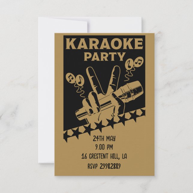 Invitation du parti Karaoke (Devant)
