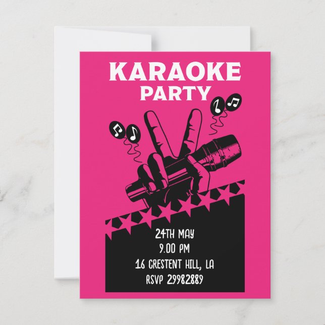 Invitation du parti Karaoke (Devant)