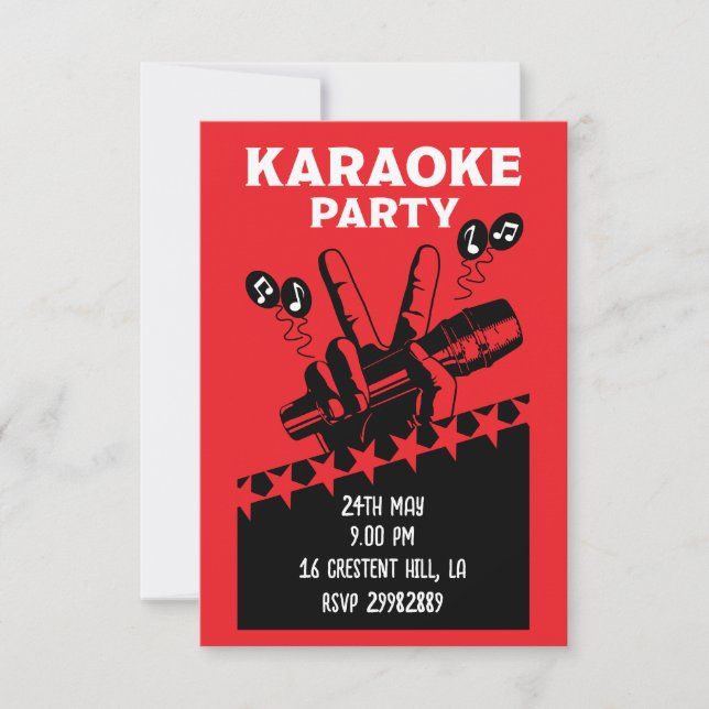 Invitation du parti Karaoke (Devant)