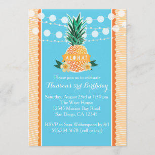 Invitation du parti Luau pour l'anniversaire, la d