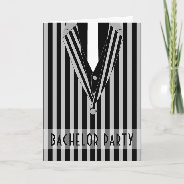 Invitation du parti mafia Suit Bachelor Party (Devant)