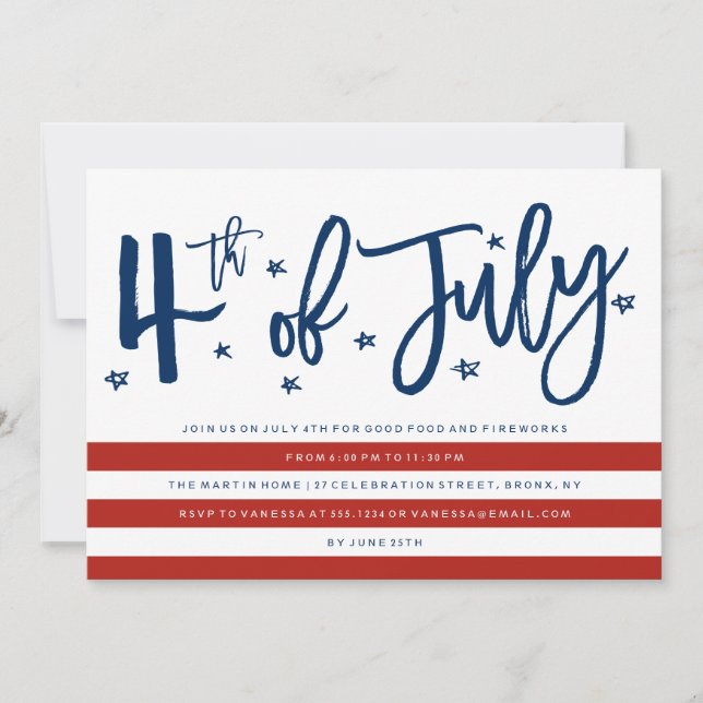 Invitation du Parti moderne du 4 juillet (Devant)