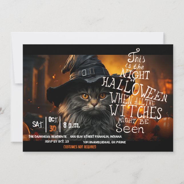 Invitation du parti nigérian Halloween Witches (Devant)