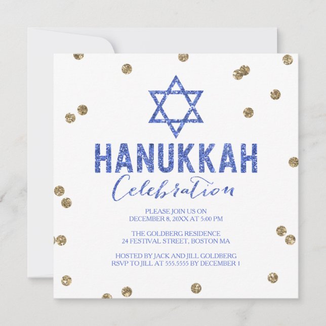 Invitation du parti Parties scintillant Confetti H (Devant)