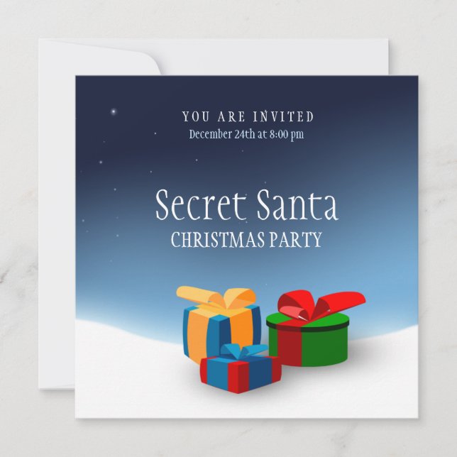 Invitation du Parti Père Noël Secret (Devant)