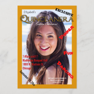 Invitation du parti Quinceanera Style du magazine 