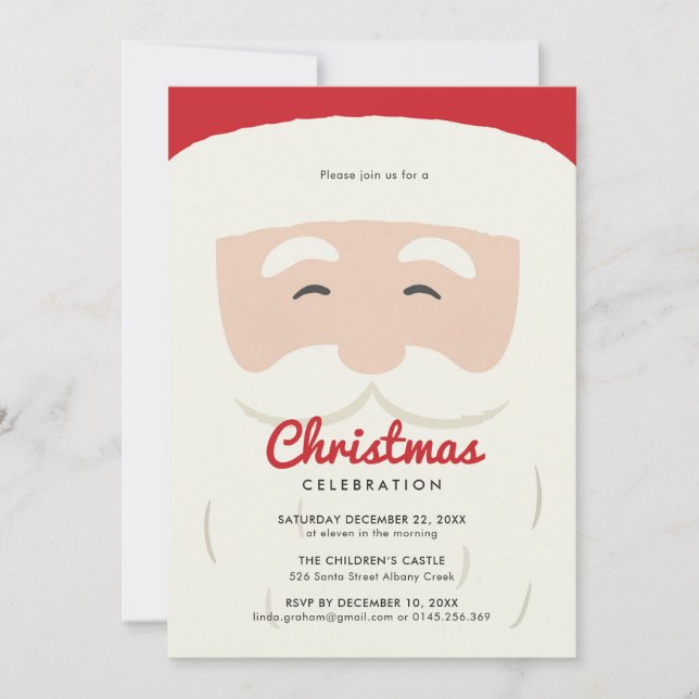 Invitation du parti Santa Claus (Devant)