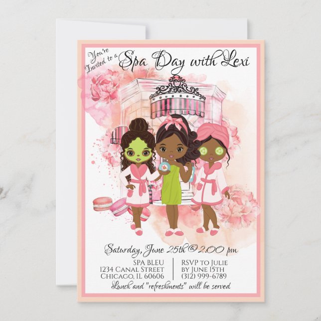 Invitation du parti Spa afro-américain (Devant)