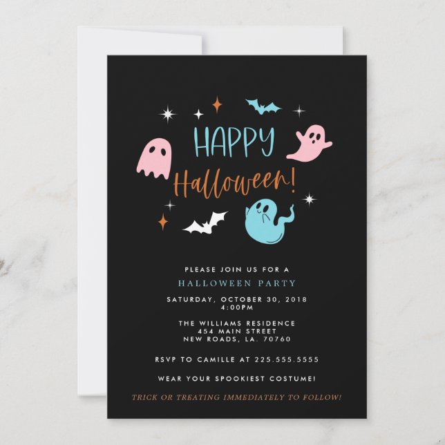 Invitation du Pastel Halloween Party (Devant)