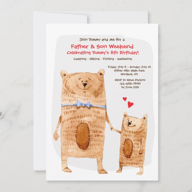 Invitation du père et du fils ours (Devant)