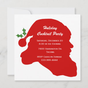 Invitation du père Noël Head Holiday Party