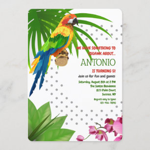 Invitation du perroquet de la forêt tropicale