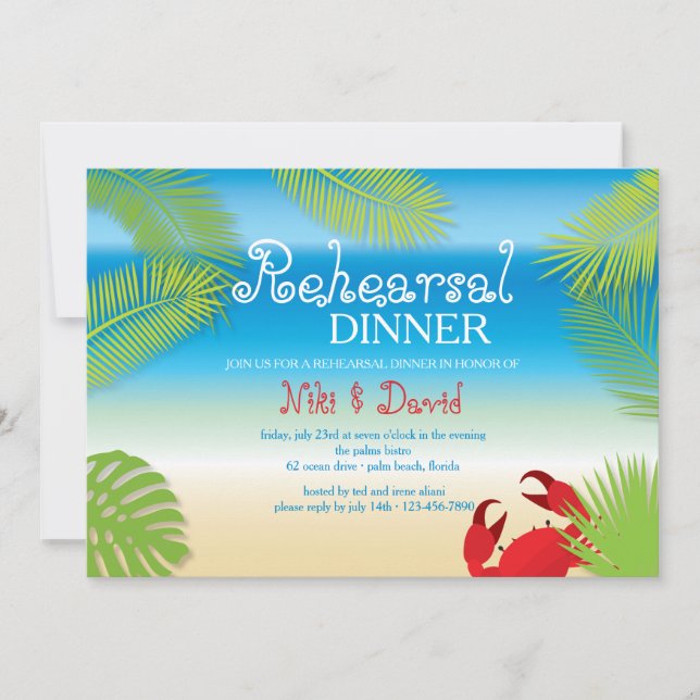 Invitation du petit crabe rouge (Devant)