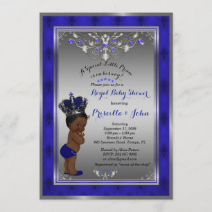 Invitation du Petit Prince Baby shower, ARGENT roy