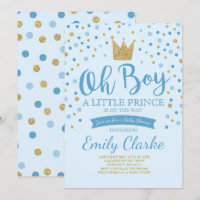 Invitation du Petit Prince Baby shower Douche roya