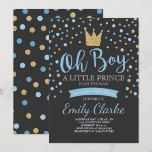 Invitation du Petit Prince Baby shower Douche roya