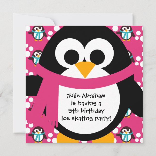Invitation du Pingouin rose (Devant)