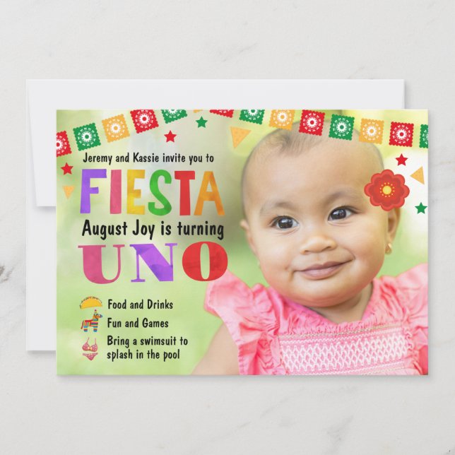 Invitation du premier anniversaire de la fête de l (Devant)