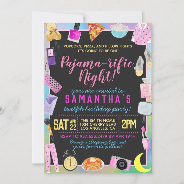 Invitation du pyjama à l'aube du bois (Devant)