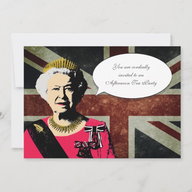 Invitation du Queen Elizabeth Tea Party (Devant)