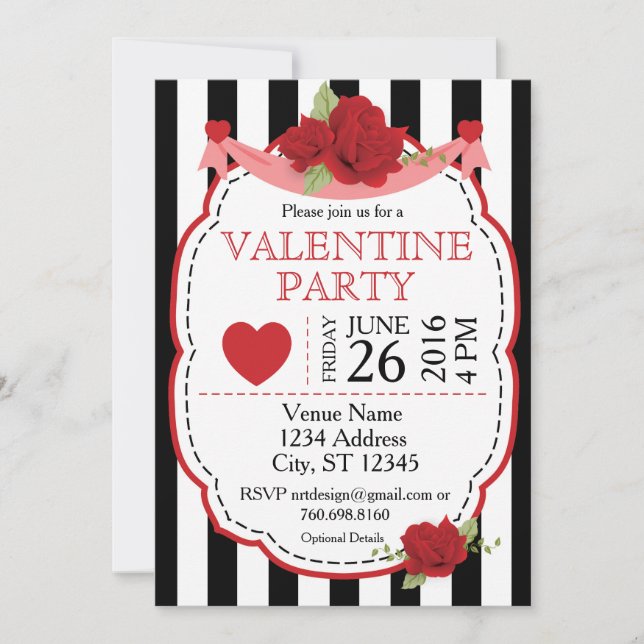 Invitation du Rose Valentine (Devant)