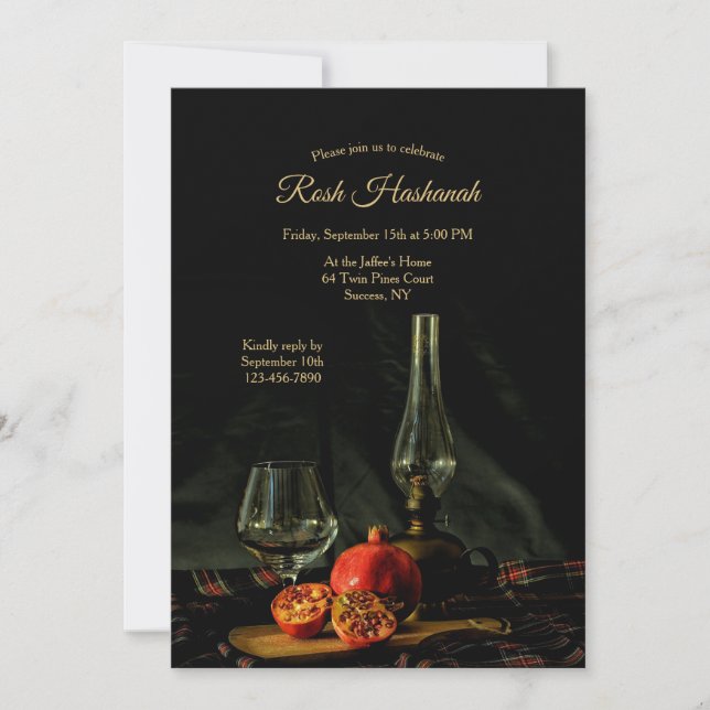 Invitation du Rosh Hashana Grenade (Devant)