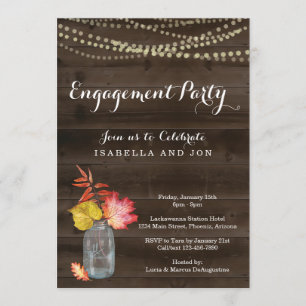 Invitation du Rustic Fall Engagement Party
