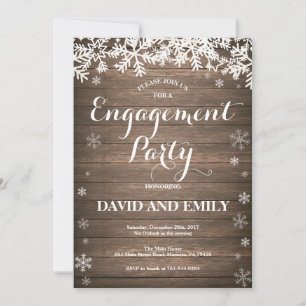 Invitation du Rustic Winter Engagement Party