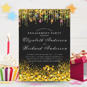 Invitation du Rustic Wood Engagement Party avec Ma