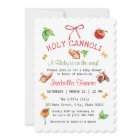Invitation du Saint Baby shower Cannoli italien